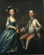 John Wollaston Warner Lewis II and Rebecca Lewis USA oil painting artist
